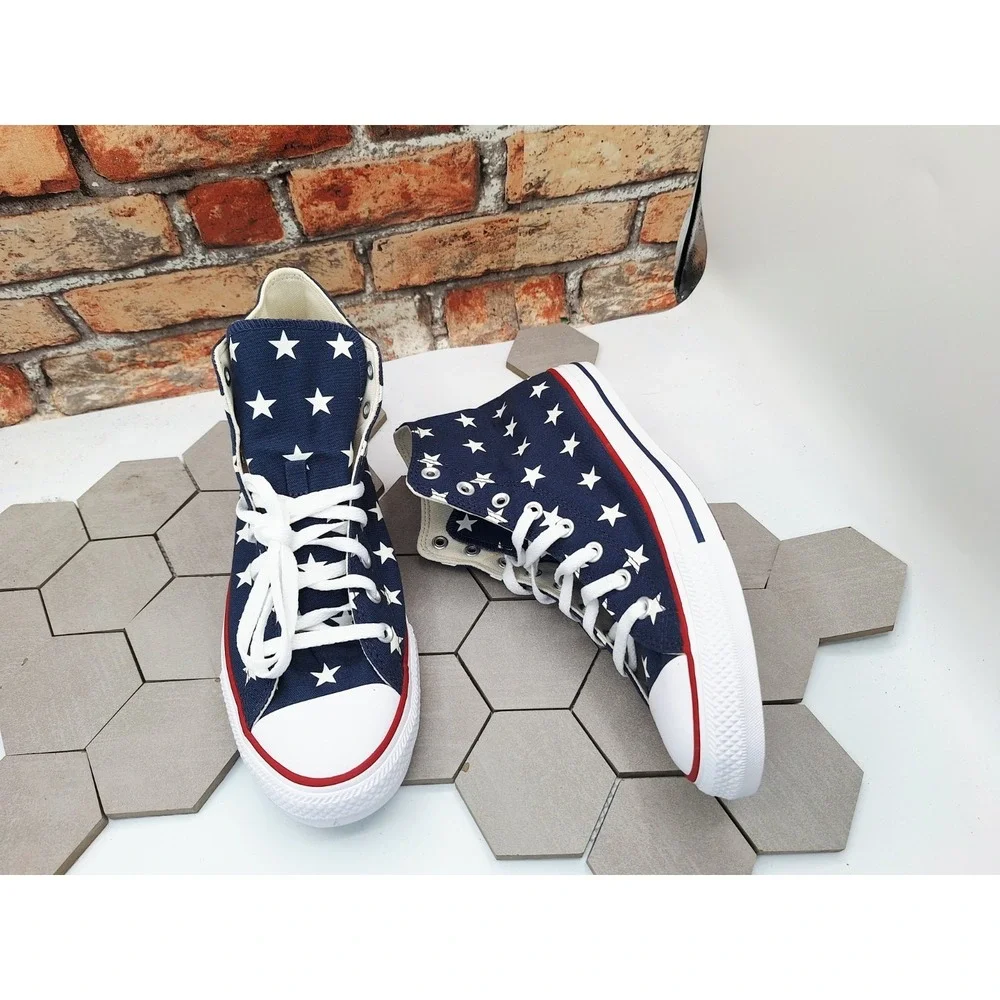 Converse Chuck Taylor All Star Hi Navy Stars Men's 10 USA Red White Blue A15503F
